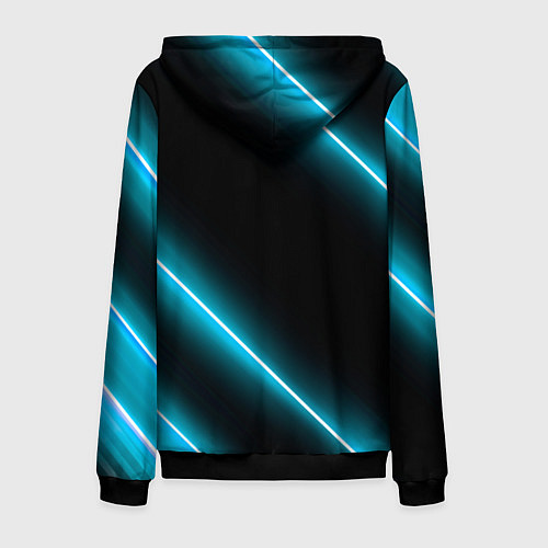 Мужская толстовка на молнии Deadlock неоновые лампы / 3D-Черный – фото 2