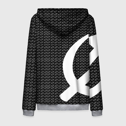 Мужская толстовка на молнии Россия паттерн ссср / 3D-Меланж – фото 2