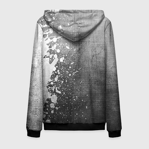 Мужская толстовка на молнии Ajax - grey gradient по-вертикали / 3D-Черный – фото 2