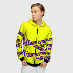 Толстовка 3D на молнии мужская Counter strike game, цвет: 3D-черный — фото 2