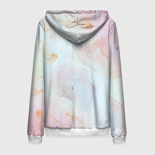 Мужская толстовка на молнии Маяк у моря на закате в отпечатке пальца / 3D-Белый – фото 2