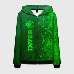 Мужская толстовка на молнии Inter - green gradient по-вертикали