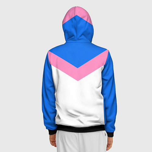 Мужская толстовка на молнии В стиле 90-х ретро спортивная / 3D-Черный – фото 4