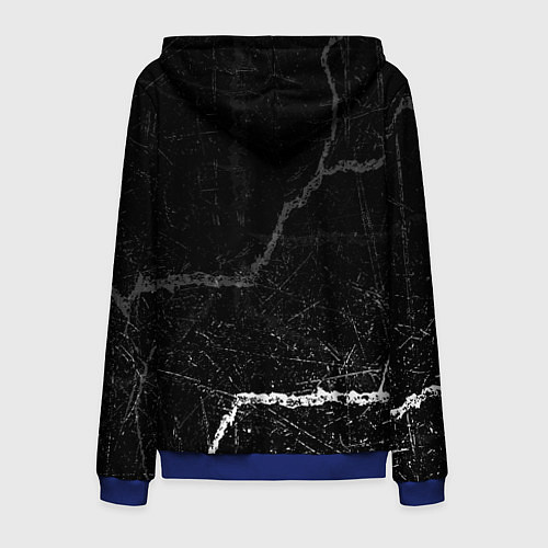 Мужская толстовка на молнии The prodigy - трещины / 3D-Синий – фото 2