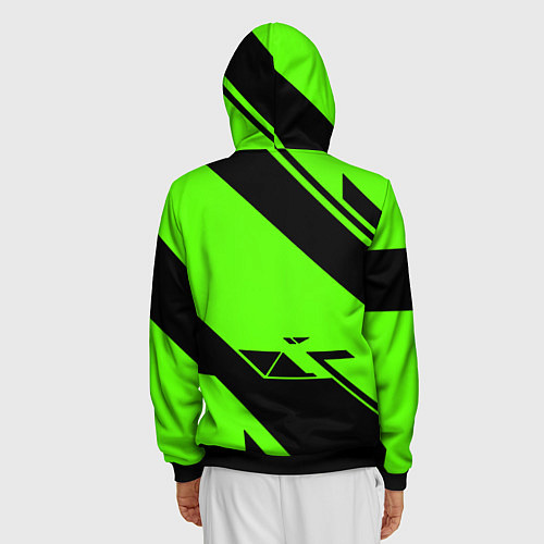 Мужская толстовка на молнии The Elder Scrolls geometry steel / 3D-Черный – фото 4