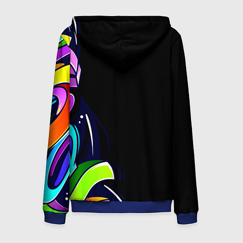 Мужская толстовка на молнии Geon Enduro graffitti / 3D-Синий – фото 2