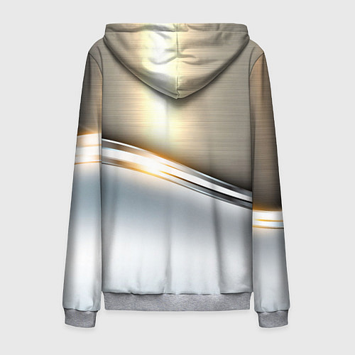 Мужская толстовка на молнии Volvo жёлтый метал / 3D-Меланж – фото 2