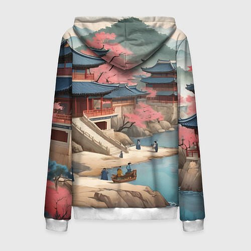 Мужская толстовка на молнии Корея эпоха чосон / 3D-Белый – фото 2