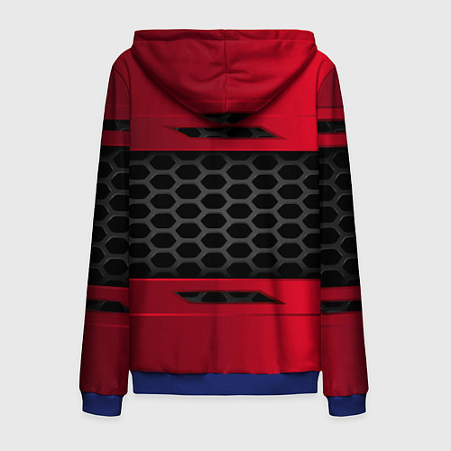 Мужская толстовка на молнии Nissan auto steel / 3D-Синий – фото 2