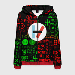 Мужская толстовка на молнии Twenty one pilots music steel