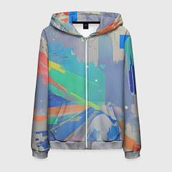 Мужская толстовка на молнии Краска абстракция
