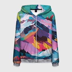 Мужская толстовка на молнии Горы краски