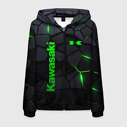 Мужская толстовка на молнии Kawasaki - плиты с эффектом свечения