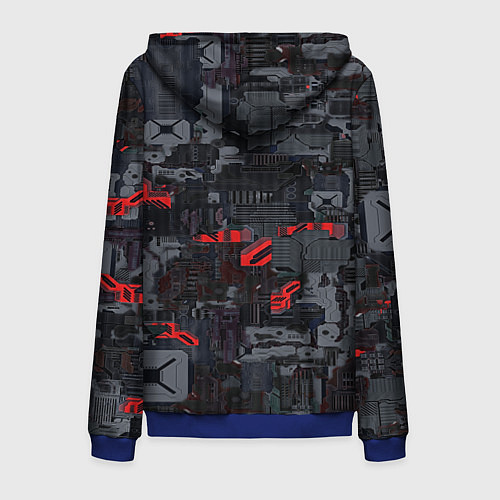 Мужская толстовка на молнии Микроплата / 3D-Синий – фото 2