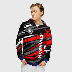 Толстовка 3D на молнии мужская Changan - Red sport, цвет: 3D-синий — фото 2