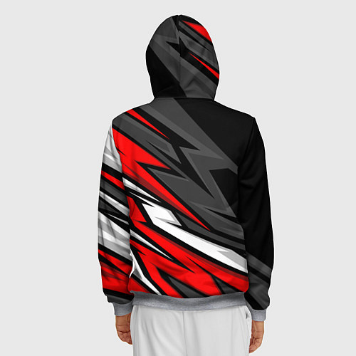 Мужская толстовка на молнии Lixiang - красный спортивный / 3D-Меланж – фото 4