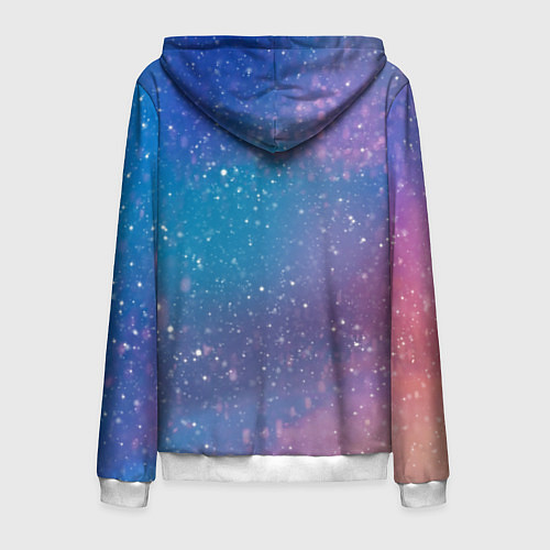 Мужская толстовка на молнии Winter falls gradient / 3D-Белый – фото 2