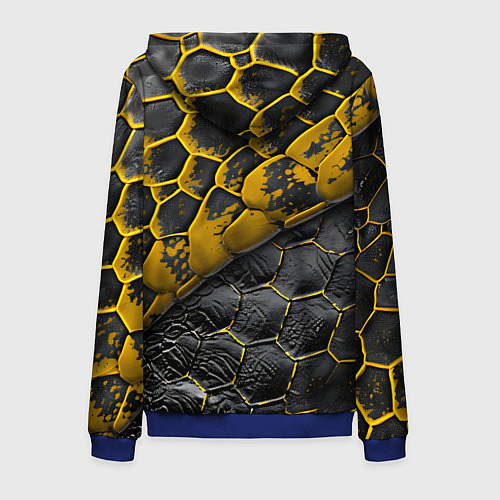 Мужская толстовка на молнии Костюм рептилии / 3D-Синий – фото 2