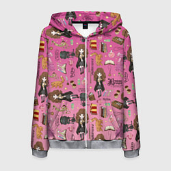 Толстовка 3D на молнии мужская Паттерн с Гермионой из Гарри Поттер, цвет: 3D-меланж