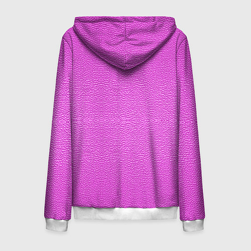 Мужская толстовка на молнии Текстура розовой кожи / 3D-Белый – фото 2