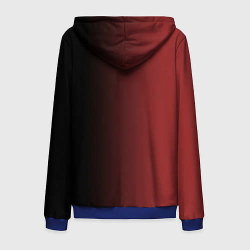 Мужская толстовка на молнии Subaru и череп / 3D-Синий – фото 2