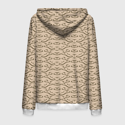 Мужская толстовка на молнии Виньетка / 3D-Белый – фото 2