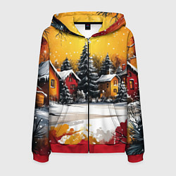 Мужская толстовка на молнии Новогодний двор