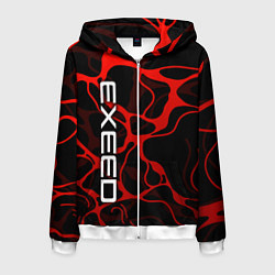 Мужская толстовка на молнии Exeed - red liquid
