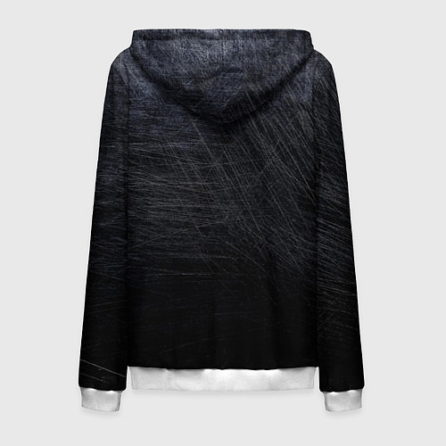 Мужская толстовка на молнии Батя - тёмная сталь / 3D-Белый – фото 2