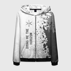 Мужская толстовка на молнии Bring Me the Horizon - white gradient по-вертикали