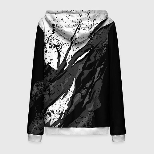 Мужская толстовка на молнии Toyota - белый разрыв / 3D-Белый – фото 2