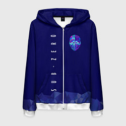 Толстовка 3D на молнии мужская Mortal Kombat - Саб-Зиро, цвет: 3D-белый