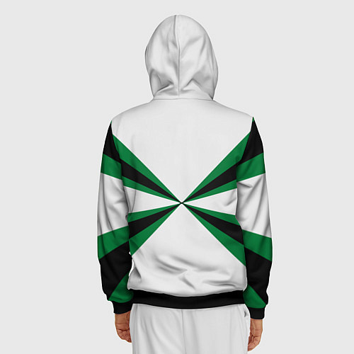 Мужская толстовка на молнии Железнодорожные войска / 3D-Черный – фото 4