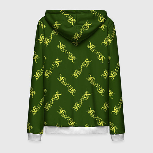 Мужская толстовка на молнии Винтажная роспись / 3D-Белый – фото 2