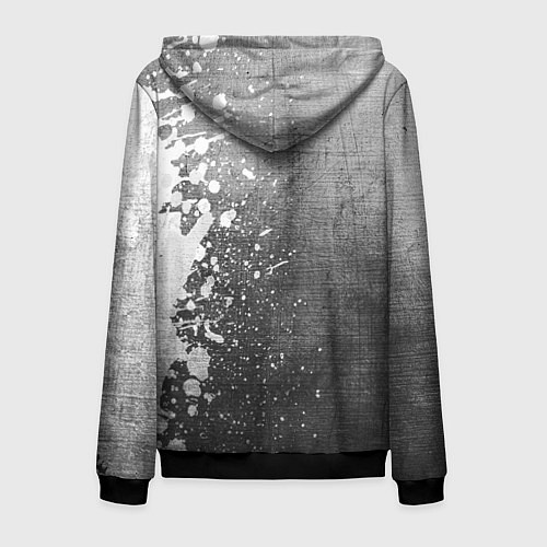 Мужская толстовка на молнии Barcelona - grey gradient по-вертикали / 3D-Черный – фото 2