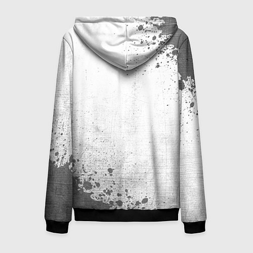 Мужская толстовка на молнии Leeds United - white gradient вертикально / 3D-Черный – фото 2