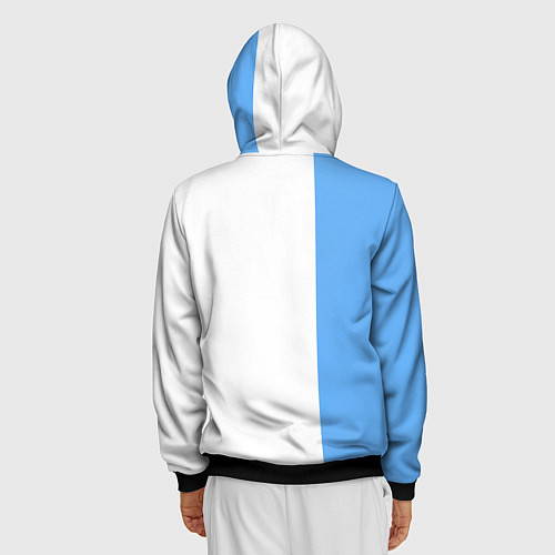 Мужская толстовка на молнии Моляр красит стену / 3D-Черный – фото 4