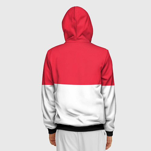 Мужская толстовка на молнии 30 Seconds to Mars poster / 3D-Черный – фото 4