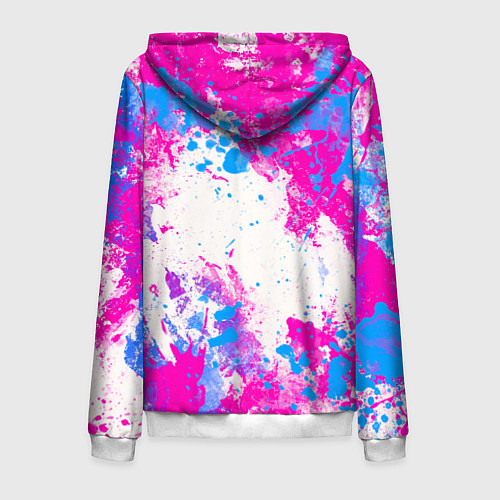 Мужская толстовка на молнии Мартышка Джинкс - Arcane / 3D-Белый – фото 2