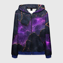 Мужская толстовка на молнии Фиолетовый разлом с молниями