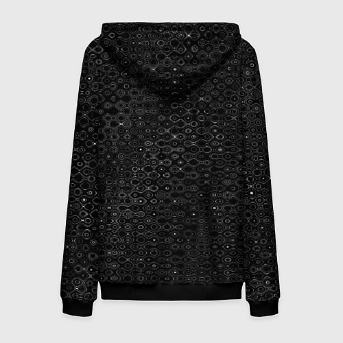 Мужская толстовка на молнии Чёрный текстурный с узором / 3D-Черный – фото 2