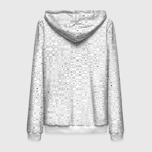 Мужская толстовка на молнии Белый с абстрактным узором / 3D-Белый – фото 2