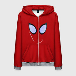 Мужская толстовка на молнии Человек паук глаза питера