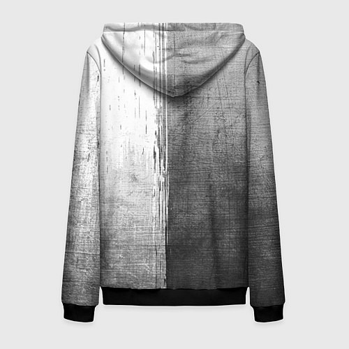 Мужская толстовка на молнии Juventus - grey gradient по-вертикали / 3D-Черный – фото 2