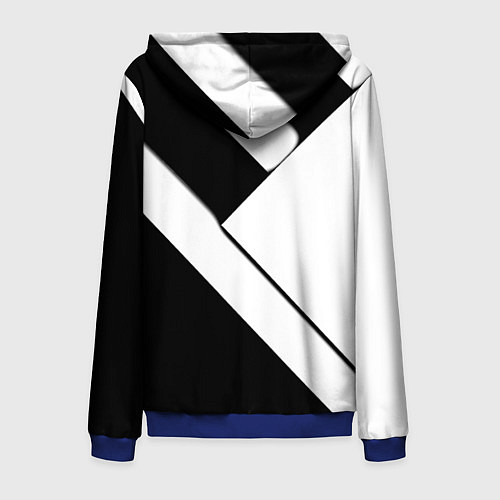 Мужская толстовка на молнии Манчестер Юнайтед геометрия / 3D-Синий – фото 2