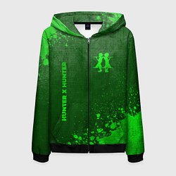 Мужская толстовка на молнии Hunter x Hunter - green gradient вертикально