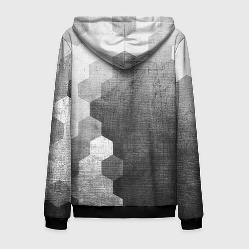 Мужская толстовка на молнии Genesis - grey gradient по-вертикали / 3D-Черный – фото 2