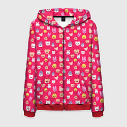 Мужская толстовка на молнии Skzoo pattern pink