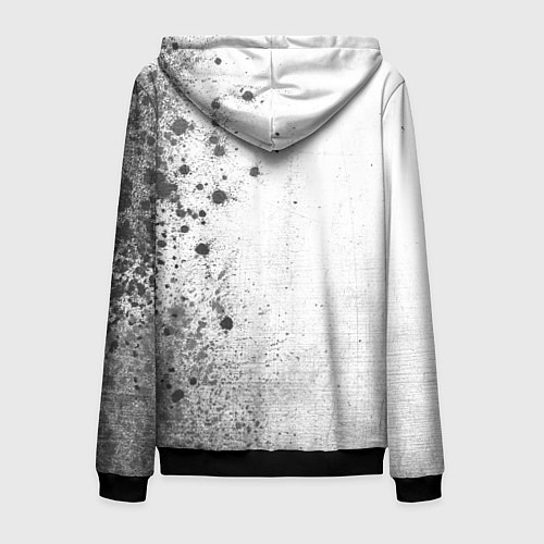 Мужская толстовка на молнии Inter - white gradient по-вертикали / 3D-Черный – фото 2