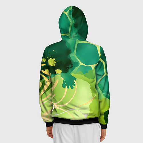 Мужская толстовка на молнии Вдохновленный природой / 3D-Черный – фото 4